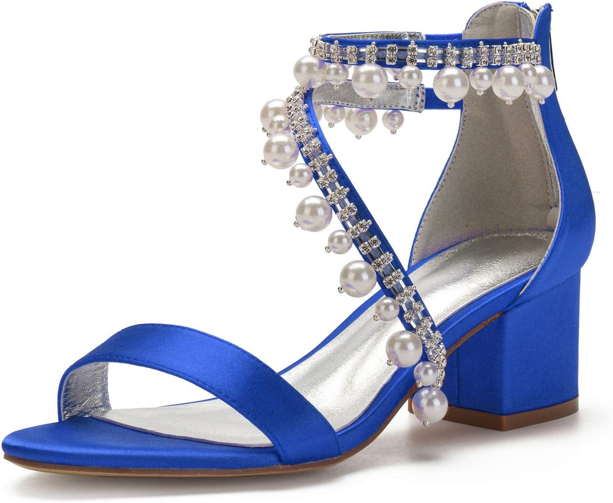 Sandalias de tacón bajo para mujer, con correa gruesa al tobillo y