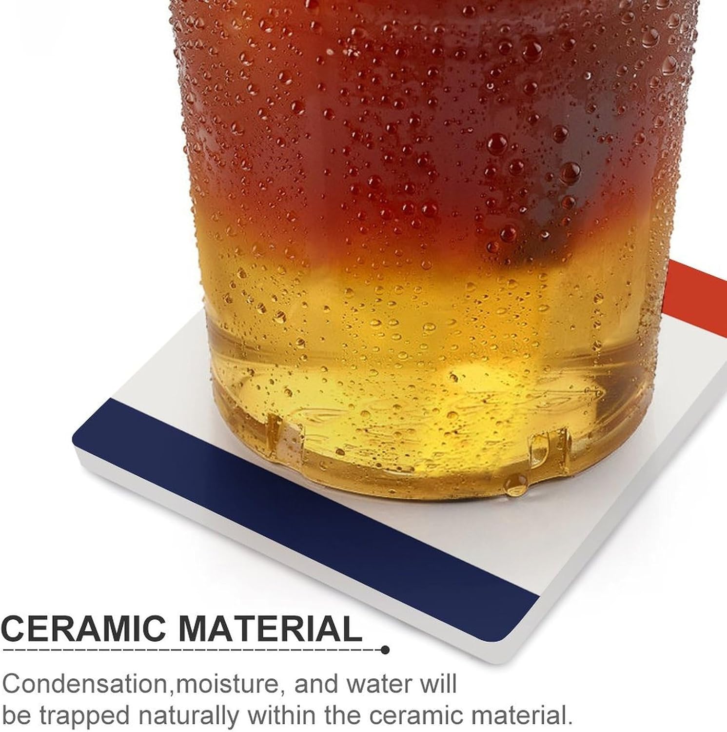 Flag of New Orleans Louisiana Funny Ceramic Coasters for Drinks Absorbent Cup Holder Tabletop Protector with Cork Base