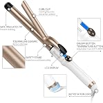 Hoson 1 Inch Curling Iron Professional Ceramic Tourmaline Coating Barrel Hair Curler, LCD Dispaly with 9 Heat Setting(225°F to 450°F for All Hair Types, Glove Include)