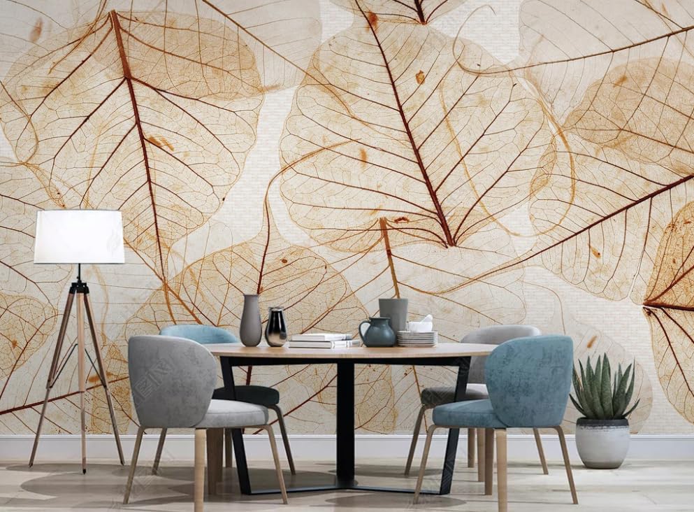 Papier Peint Intissé feuilles rétro masquez les défauts du mur