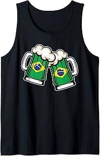 Brazil Flag Beer Mug - Cool Brazilian Beer Tank Top