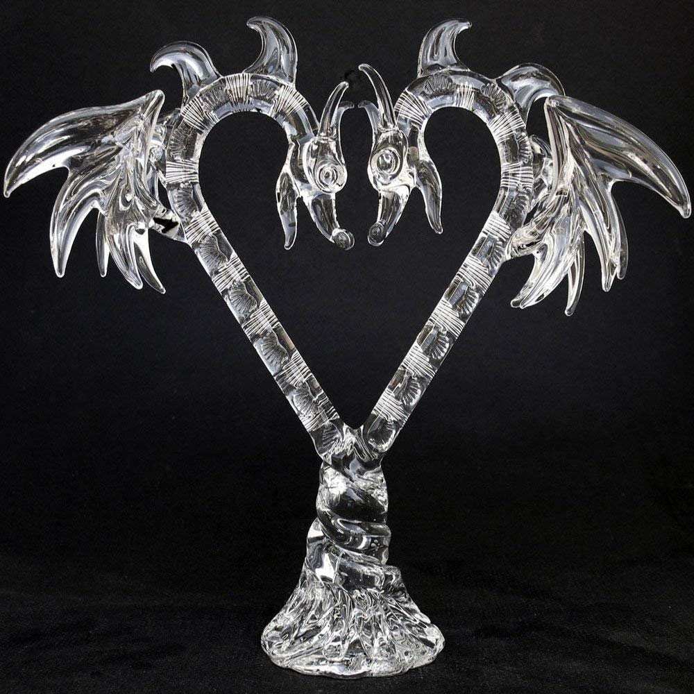 Amazon Com Dragon Heart Wedding Cake Topper Of Hand Blown Glass Handmade Products