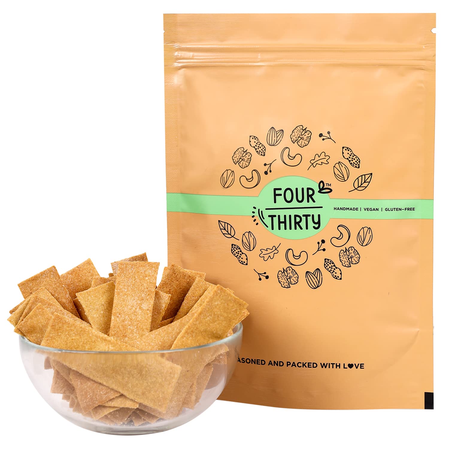 FourThirty Vegan Cheese Crackers | Tasty Healthy Snacks | Gluten-Free Snacks | Made With Avocado Oil | Vegan | Sugar-Free | No Preservatives | 2 x 110 g | Pack of 2 (B0BBRVDV2X) Amazon Price History, Amazon Price Tracker