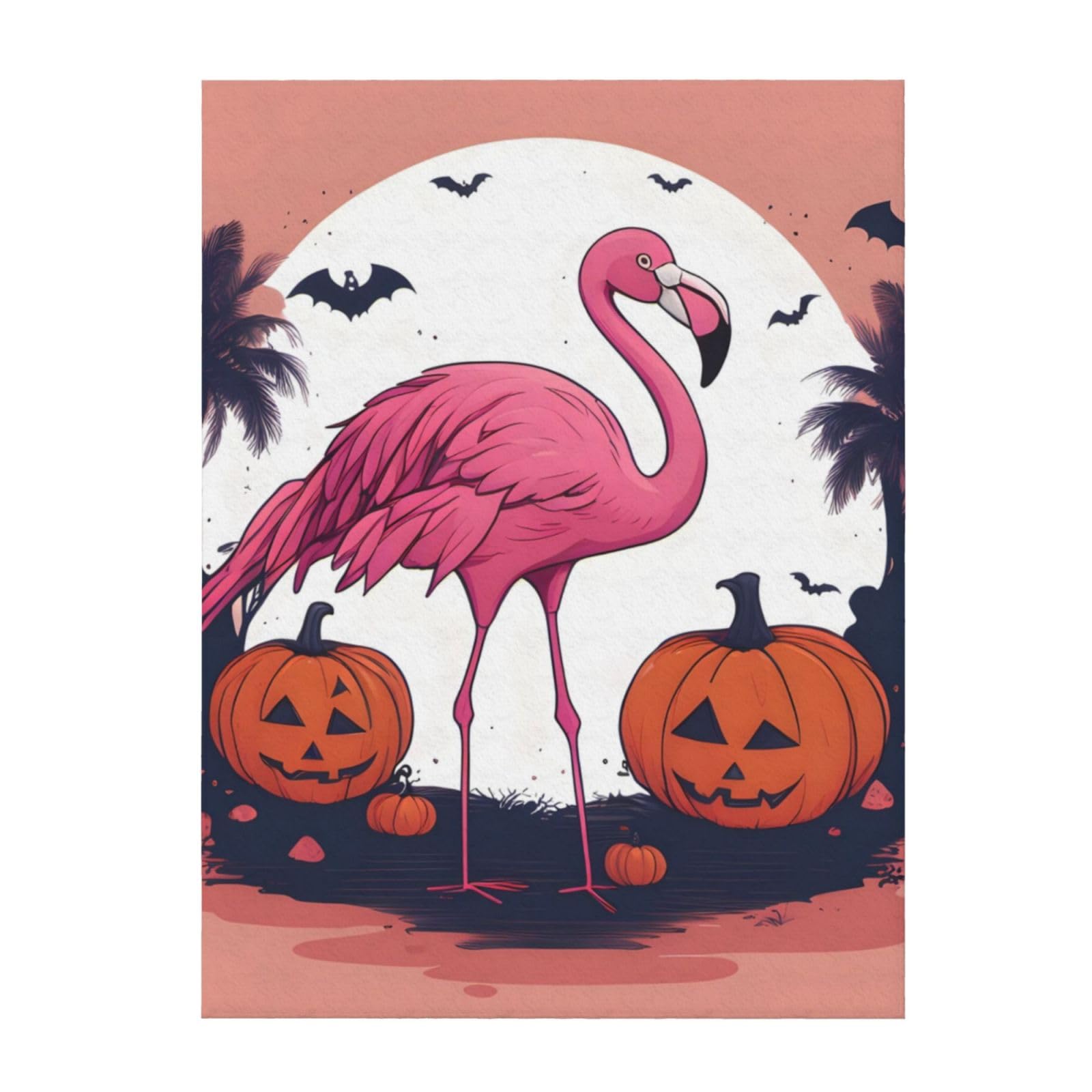 Couverture flamants roses pour canapé et lit ambiance cocooning