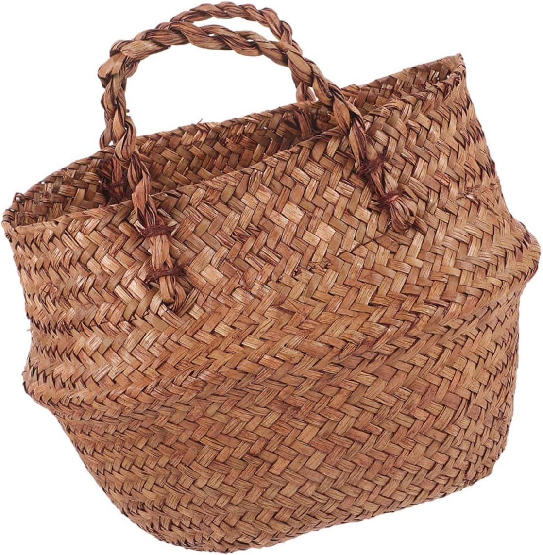 DOITOOL Braided Seagrass Flower Basket for Flower Girls Wicker Basket