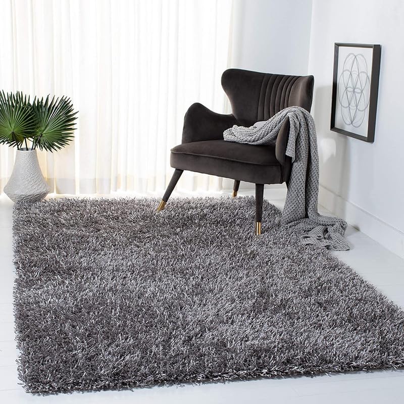 Image of zia carpets Cozy Soft Shaggy Non Slip Carpet for Home Decor Aesthetic Rugs with 2.5 inch Thikness Size 7x10 feet