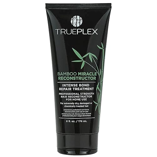 Trueplex KERATHERAPY Bamboo Miracle Reconstructor Bond Repair Tratamiento, 6 onzas, 6.0 fl oz  Protección térmica vegana y fortalecedor del cabello