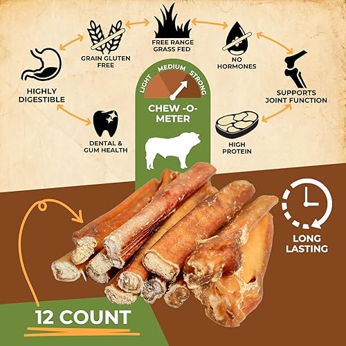 Miniatura 3 de Makondo Pets Bully Sticks - Golosinas masticables 100 % naturales para perros, 6 pulgadas, calidad premium, saludables, para entrenamiento,