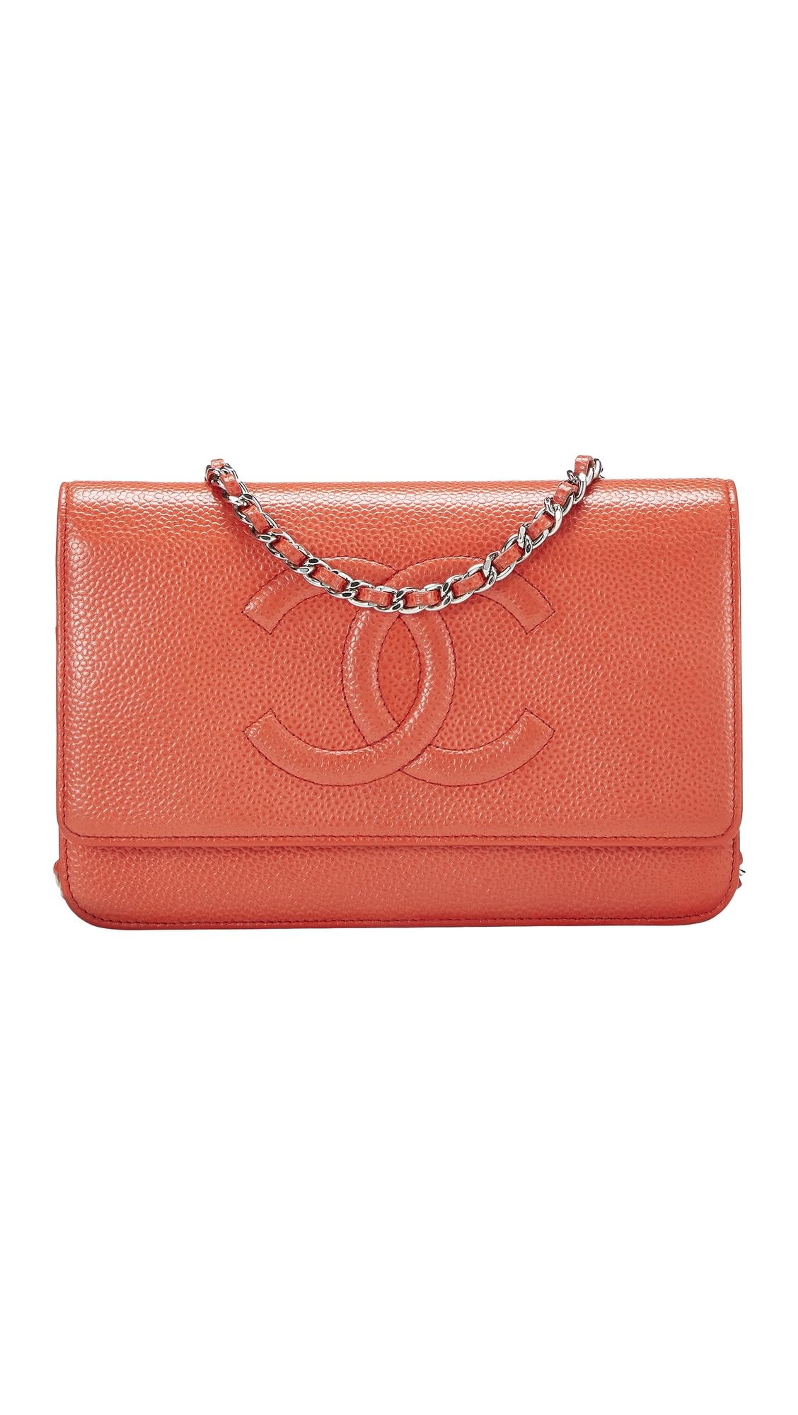 WHAT GOES AROUND COMES AROUND Women's Pre-Loved Chanel Caviar Timeless CC Wallet On Chain, Red, One Size