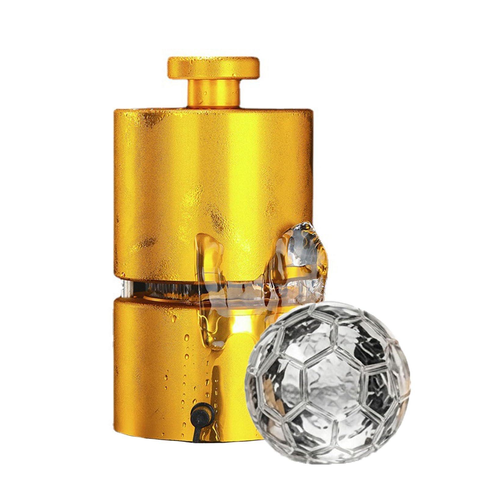 Accessorio Bar per Tifosi di Calcio: Pressa in Alluminio Aeronautico, Crea Ghiaccio a Calcio 60mm 70mm in 30s, Perfetto per Party Estivi e Celebrazioni dei Match(70mm)