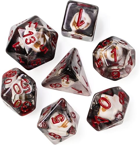 Miniatura 209 de UDIXI - Juego de dados poliédricos DND; juego de dados para Dungeons & Dragons, dados de calavera para DND, RPG, MTG y otros juegos de mesa