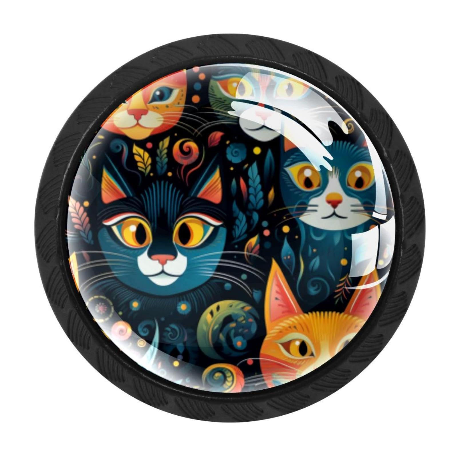 Chenzzzz Multicolored 17 4 Pack Cat Kitchen Cabinet Knobs Drawer Knobs Door Dresser Handles For Personalized Gifts Great For Any Occasion