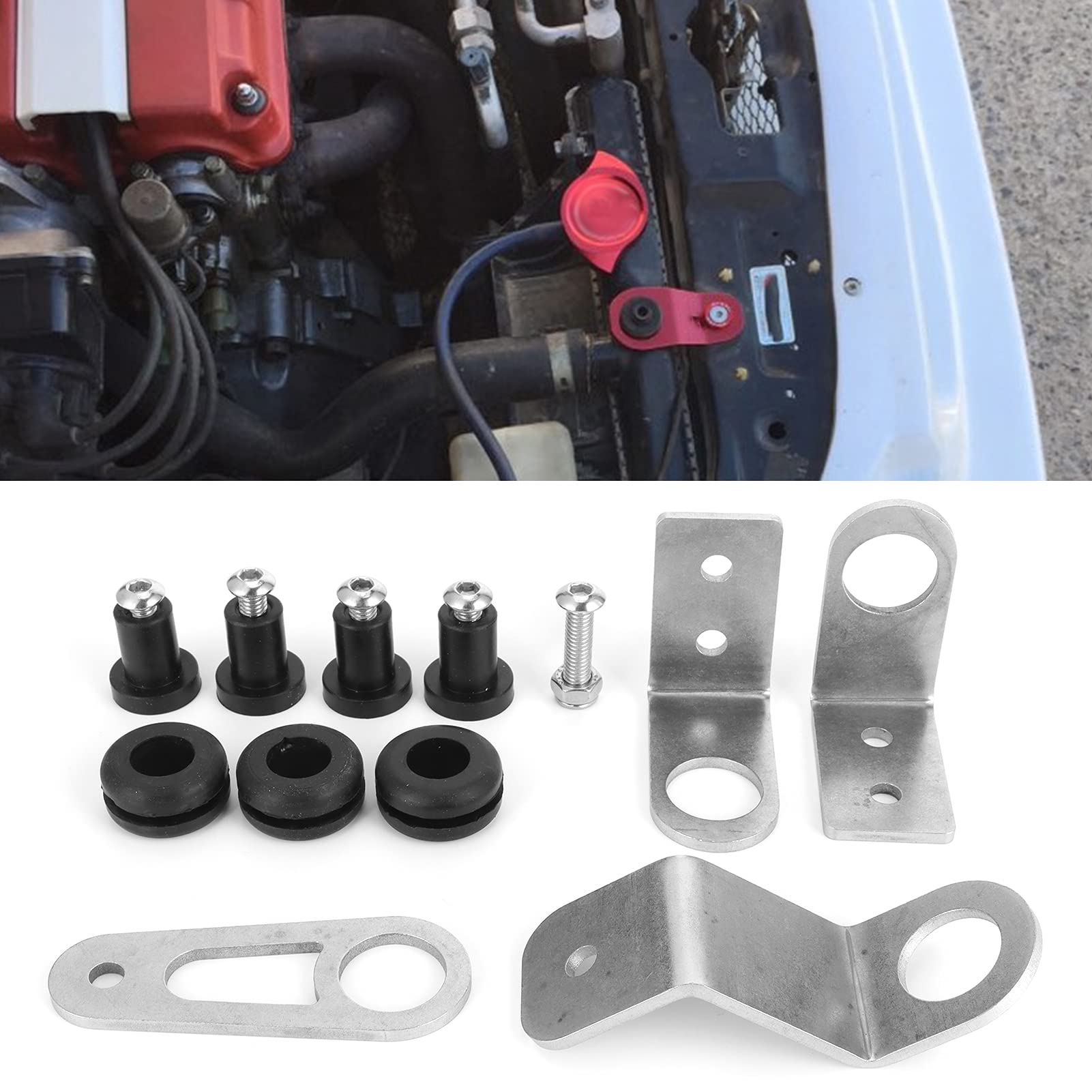 Uchwyt chłodnicy, zestaw uchwytów chłodnicy ze stali i poliuretanu do przykręcania, pasuje do Honda Civic EG DC2 EK 1992-2000 K-Swapped-Chassis