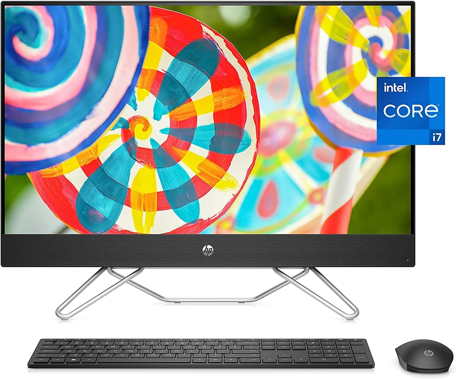 HP All-in-One Business All-in-One Desktop 2022 27" FHD 1920x1080 Intel Core i7-1255U 10-Core Intel Iris Xe Graphics, 64GB DDR4 4TB SSD +1TB HDD, Wi-Fi Bluetooth 5.2 Windows 11 Home RJ-45 Black