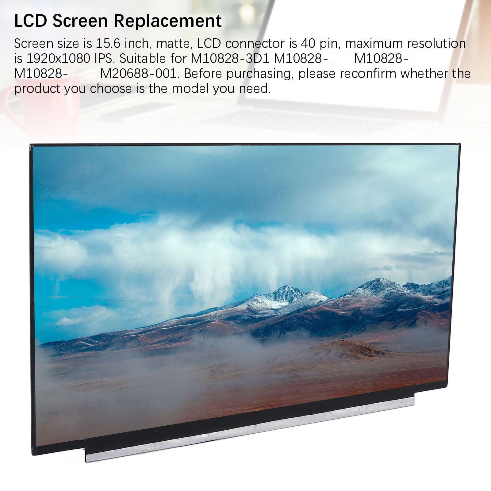 Wymiana Ekranu LCD 15.6 Cal, IPS Matowy 40-pinowy Niedotykowy Panel Wyświetlacza Laptopa, Taśma do M10828 3D1 JD1 LD1 QD1 M20688 001