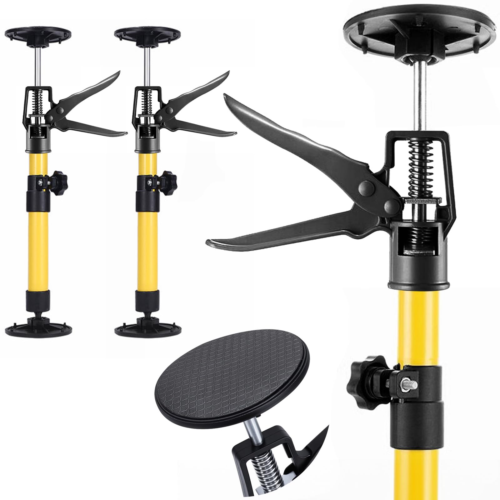 2er Pack Deckenstütze Montagestütze Einhandstütze – Teleskopstützen Stützstange, Verstellbare Länge und Neigungswinkel, Vielseitige Anwendungen, Einfache Handhabung (30-59 cm (S))
