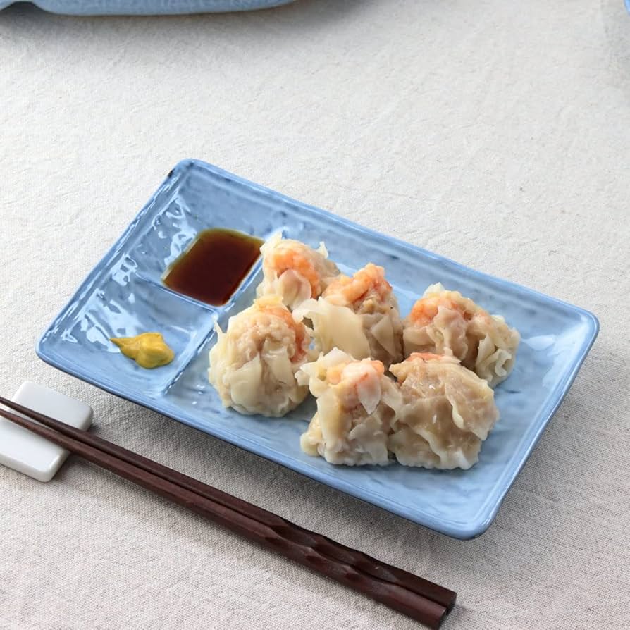 Amazon.co.jp: cerapockke 均窯 仕切り角皿 22cm 日本製 瀬戸焼 定番