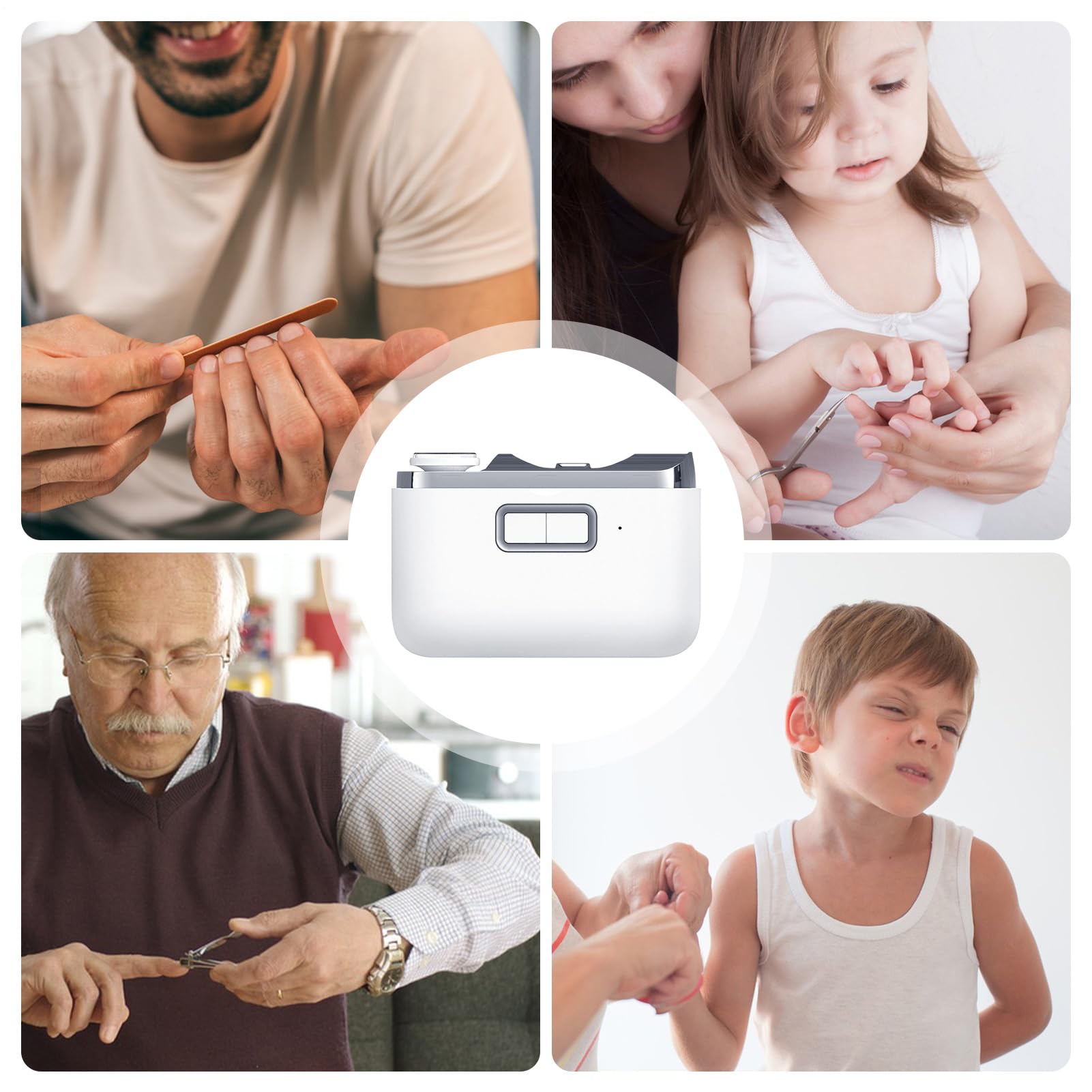 Tagliaunghie Elettrico Per Piedi Tagliaunghie Automatico da Viaggio con | Tagliaunghie Multifunzione per Mani e Piedi Per Uso Domestico Viaggio Ufficio Scuola Adulti Bambini Anziani