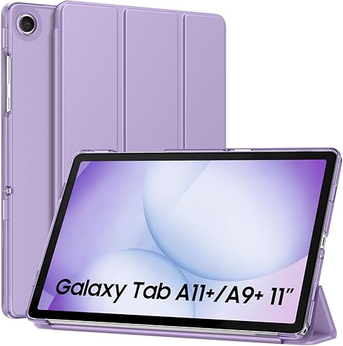 Vista 41 de MoKo Funda para Galaxy Tab A9+/A9 Plus de 11 pulgadas 2023, Funda Protectora Inteligente Delgada con Soporte y Carcasa Trasera Translúcida de PC