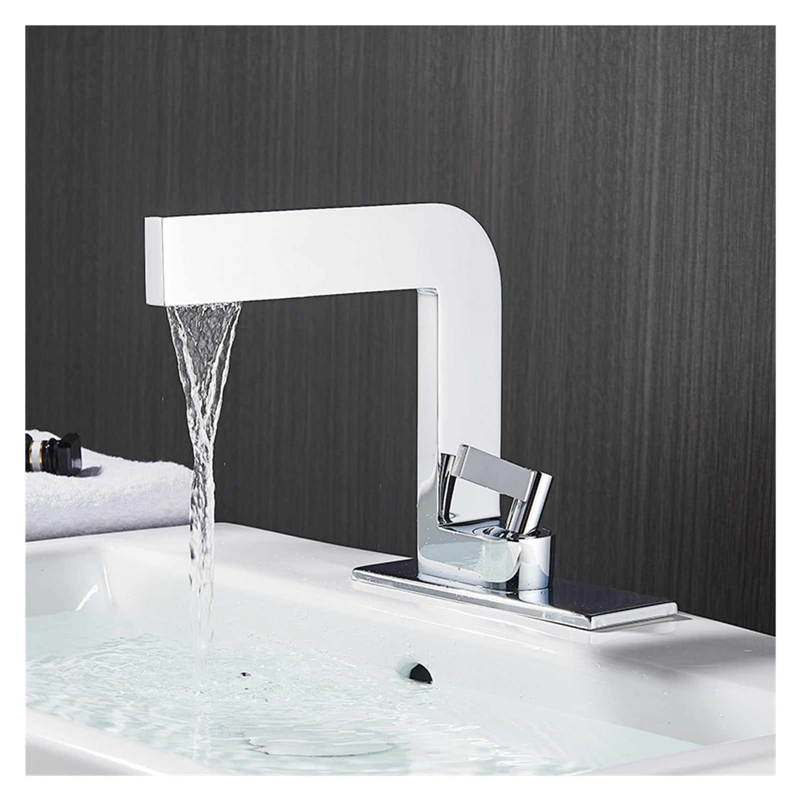 Mitigeur eau chaude froide cascade pour vasque contemporaine