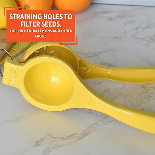 Miniatura 4 de IMUSA, Exprimidor de limón de aluminio fundido, amarillo