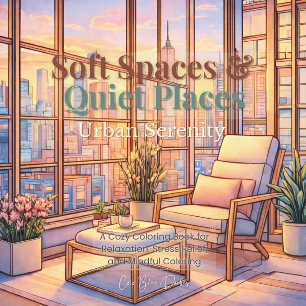 Soft Spaces & Quiet Places: Urban Serenity: A Cozy Coloring Book of Gentle City Corners, Modern Calm, and Everyday Stillness