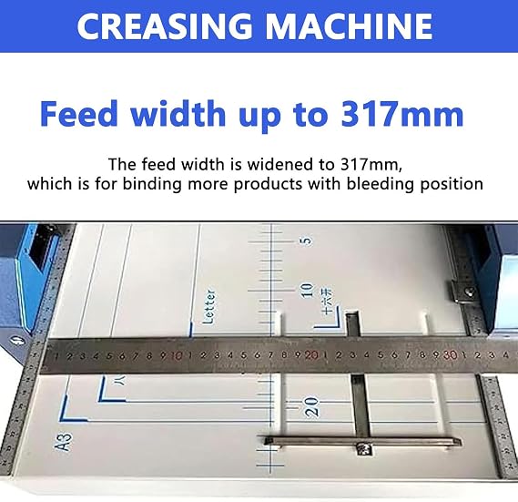 Booklet Making Machine,Automatic Electric Paper Book Stapler Creaser,Folder Dashed Machine Flat-Clinch Automatic Binding Machine,Suitable for Book Staples 24/6 Type Staples