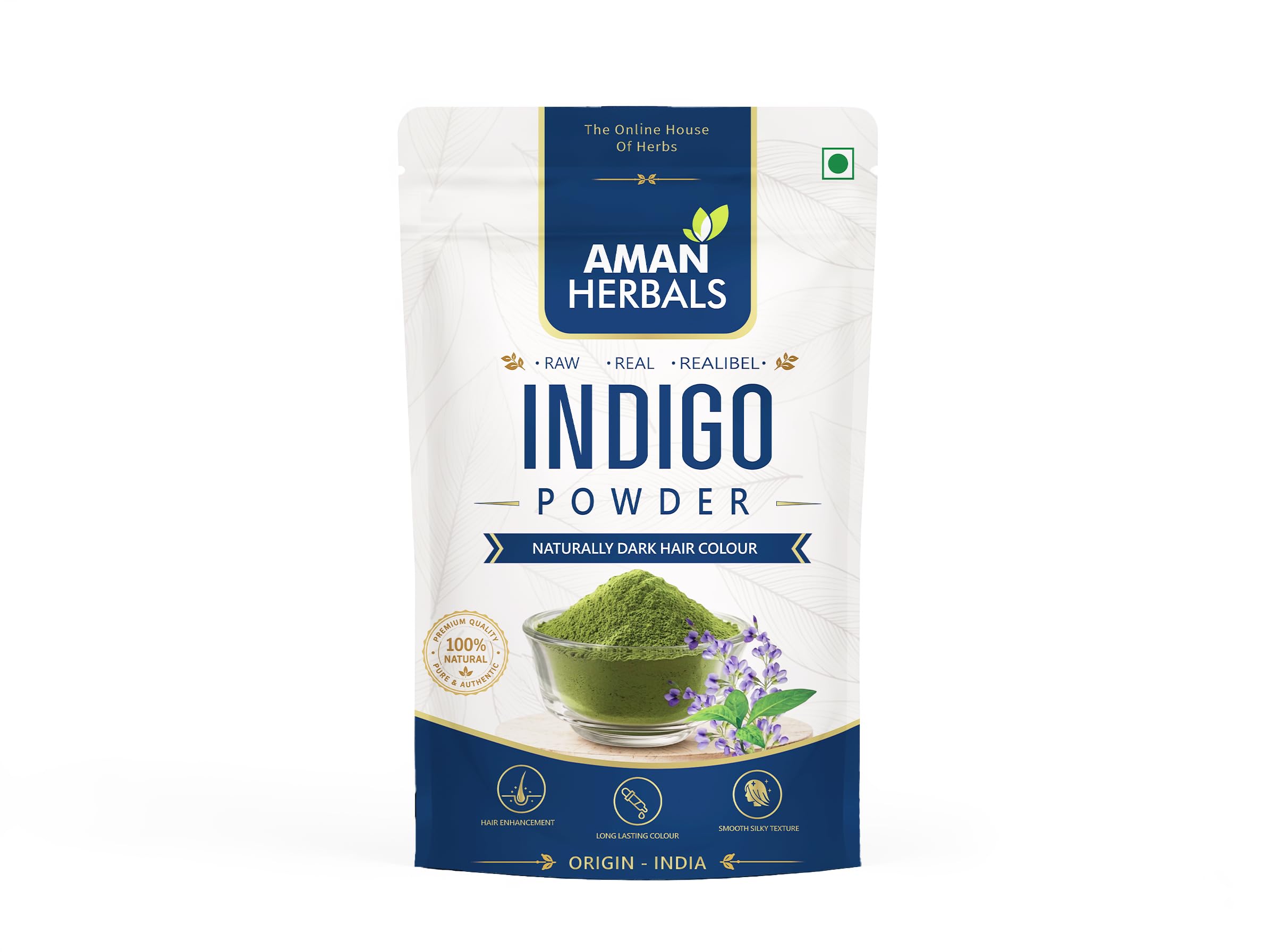 Indigo Powder for Hair | 100% Natural Indigo Leaf Powder | Chemical-Free Hair Dye for Dark Brown & Black Hair-image-13