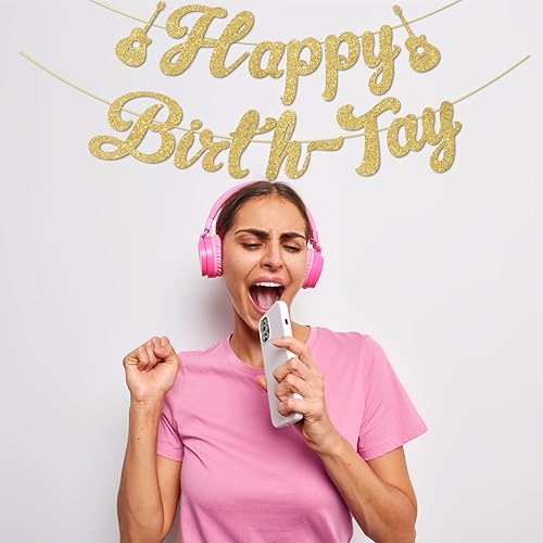 Miniatura 2 de Taylor Singer - Decoraciones de cumpleaños con texto en inglés Happy Birth-Tay, pancarta de cumpleaños con texto en inglés Happy Birth-Tay (Happy