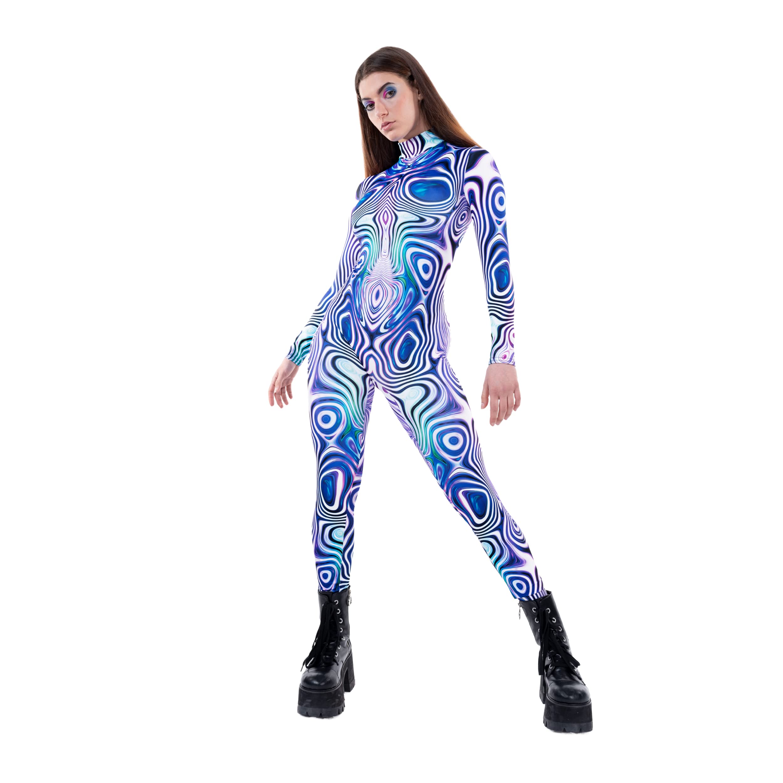 Purple Rave Outfit Woman, Festival Clothing Women, Rave Bodysuit, Cyberpunk Futuristic Clothing, Fes