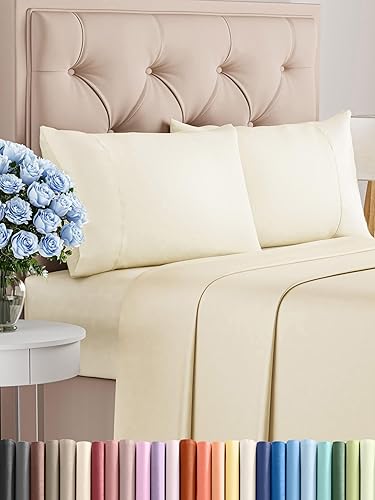 Vista 42 de Juego de sábanas Split King de 7 piezas, sábanas transpirables y refrescantes, sábanas de hotel, bolsillos profundos, ajuste fácil, suaves y sin