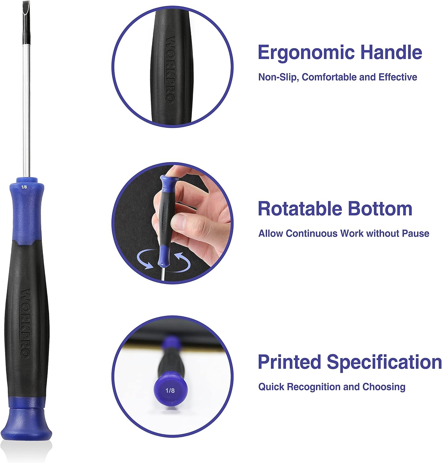 WORKPRO 10-Piece Precision Screwdriver Set with Pouch & WORKPRO 3-piece Adjustable Wrench Set