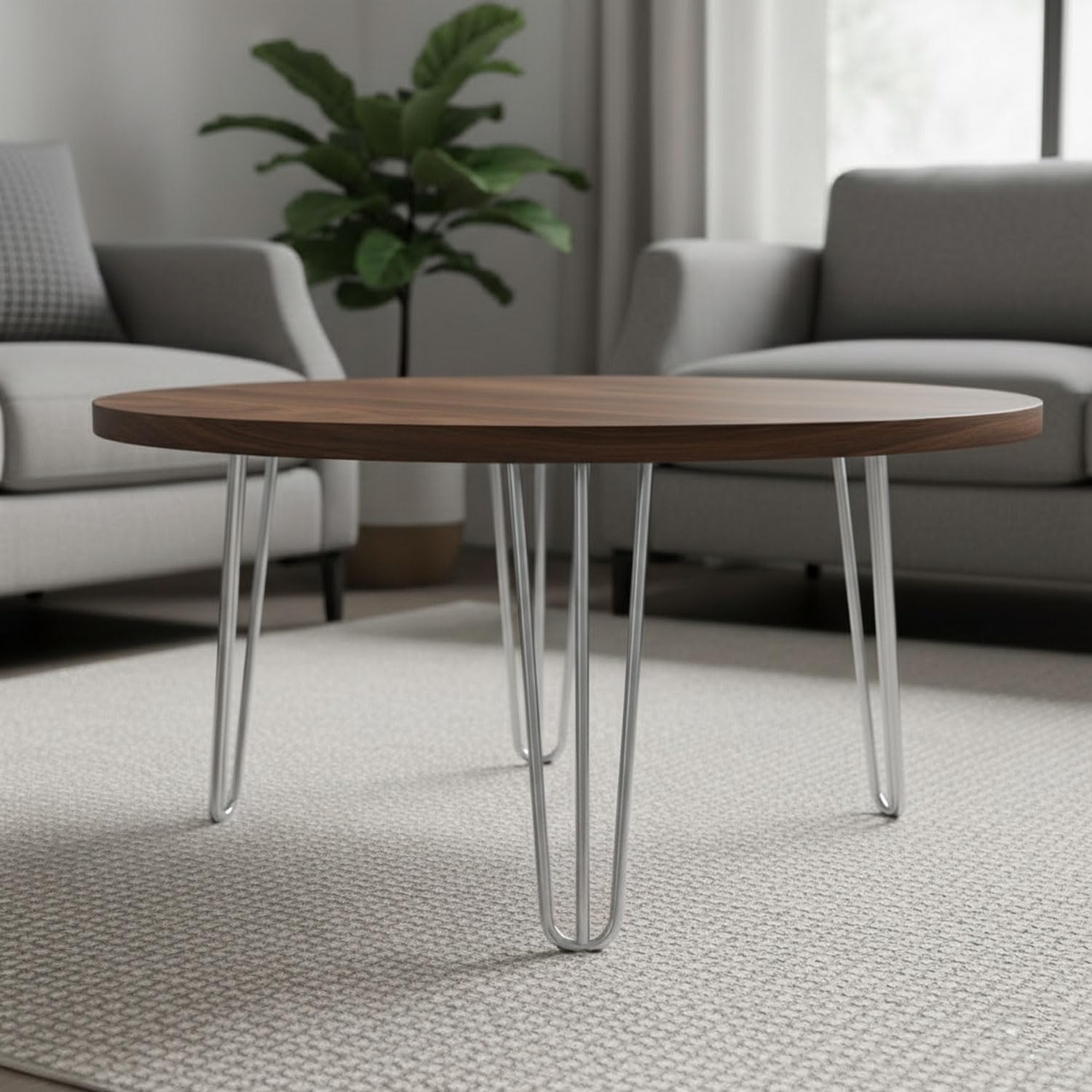 Martı 41 cm Krom 4’lü Gümüş Metal Sehpa ve Masa Ayağı Seti Mobilya Destek Yükseltici Ayak Takımı