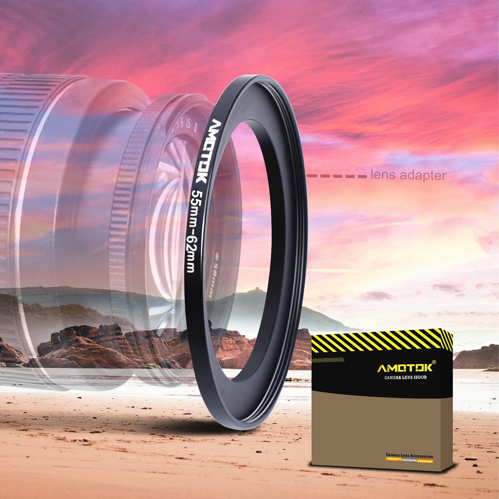 72mm Lens to 52mm Camera Lens Adapter,72mm to 52mm Filter Step-Down Ring Adapter Ring,Compatible All 52mm Filter Accessory — view 40
