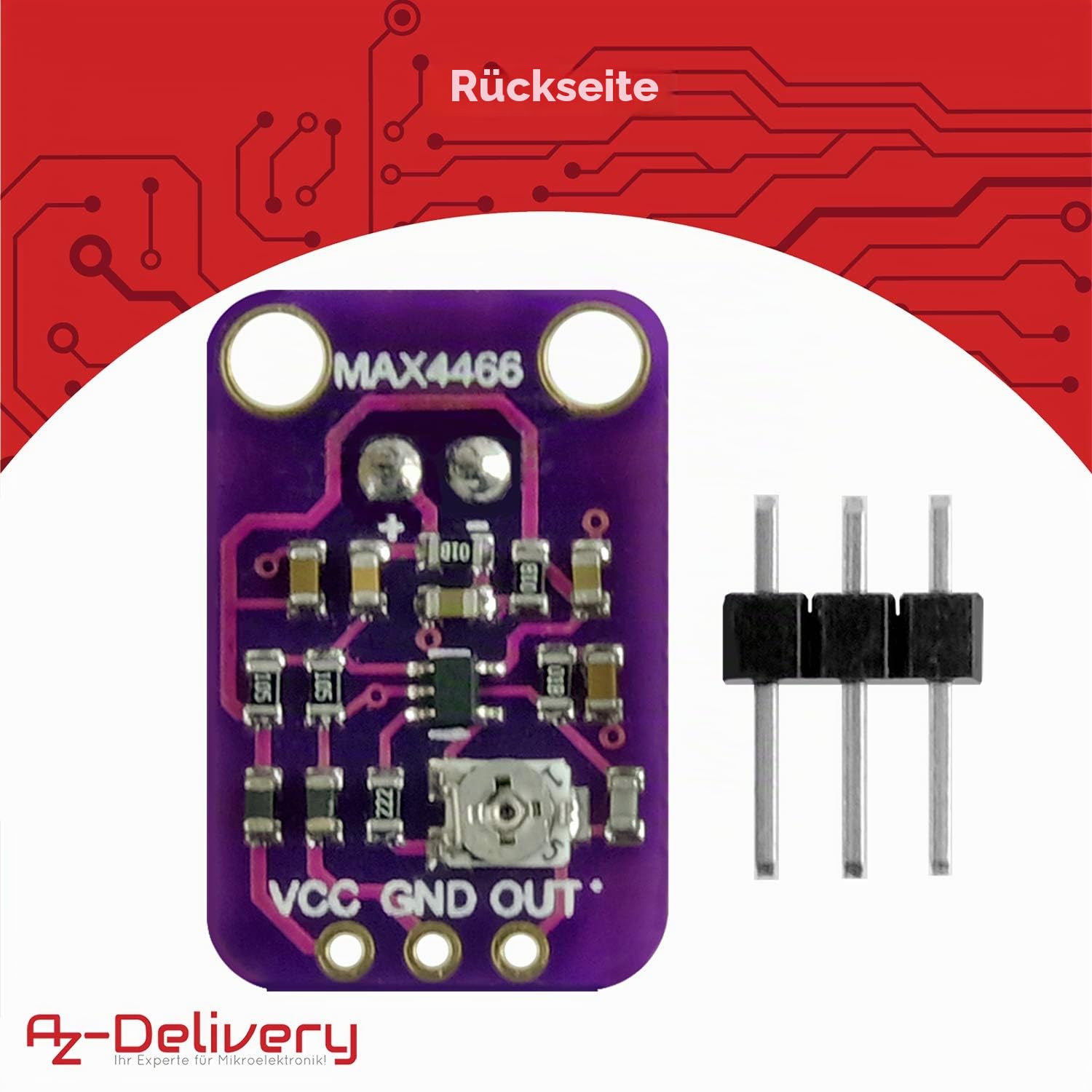 ARCELI 2 stücke Elektret Mikrofonverstärker, GY-MAX4466 Breakout Sensor mit Einstellbarer Verstärkungsregelung für Arduino