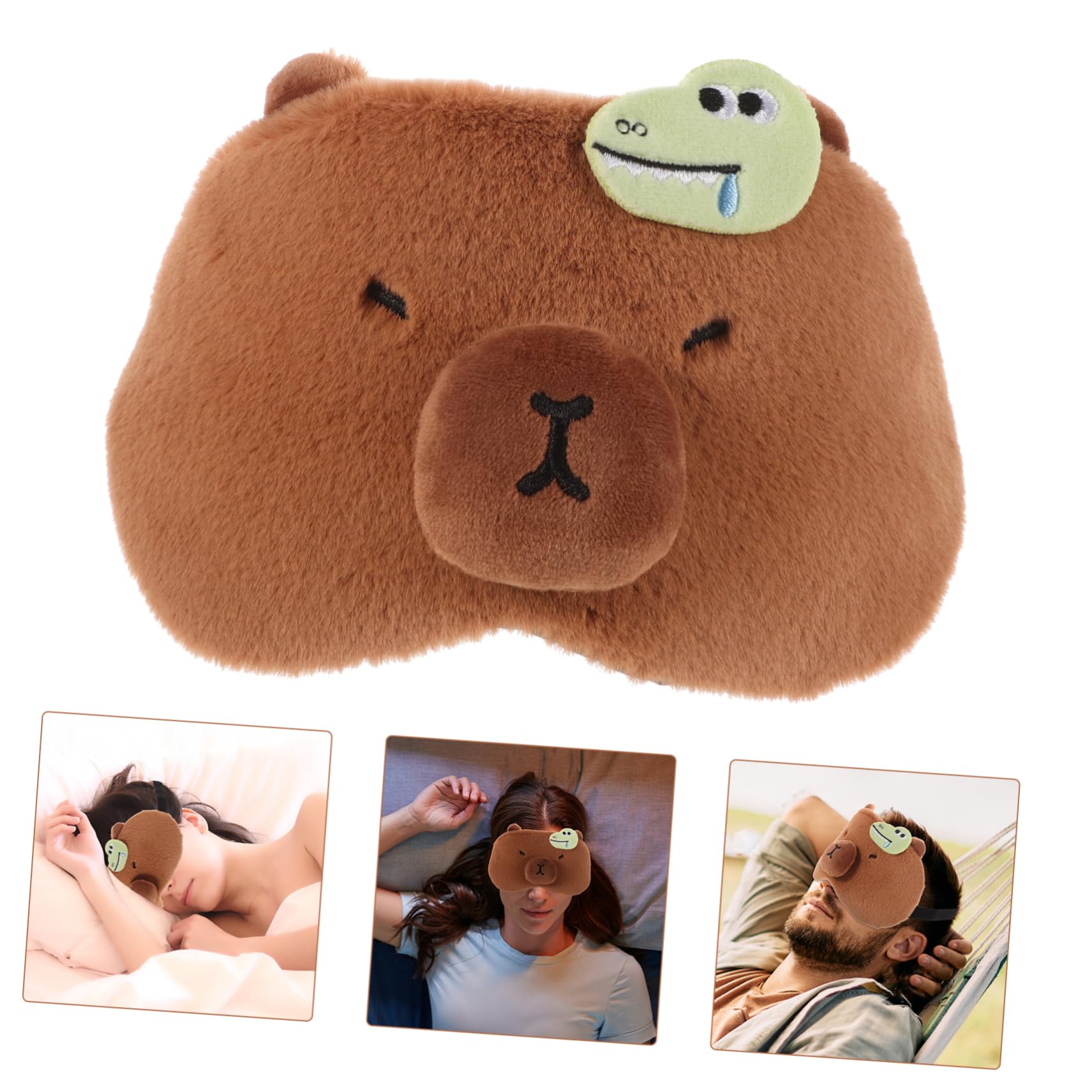 Healeved 5stücke Plüsch Schlafmaske Mit Kühlpack Tragbare Augenbinde Für Erwachsene Süße Cartoon-designs Für Reisen Zuhause Und Entspannende Momente