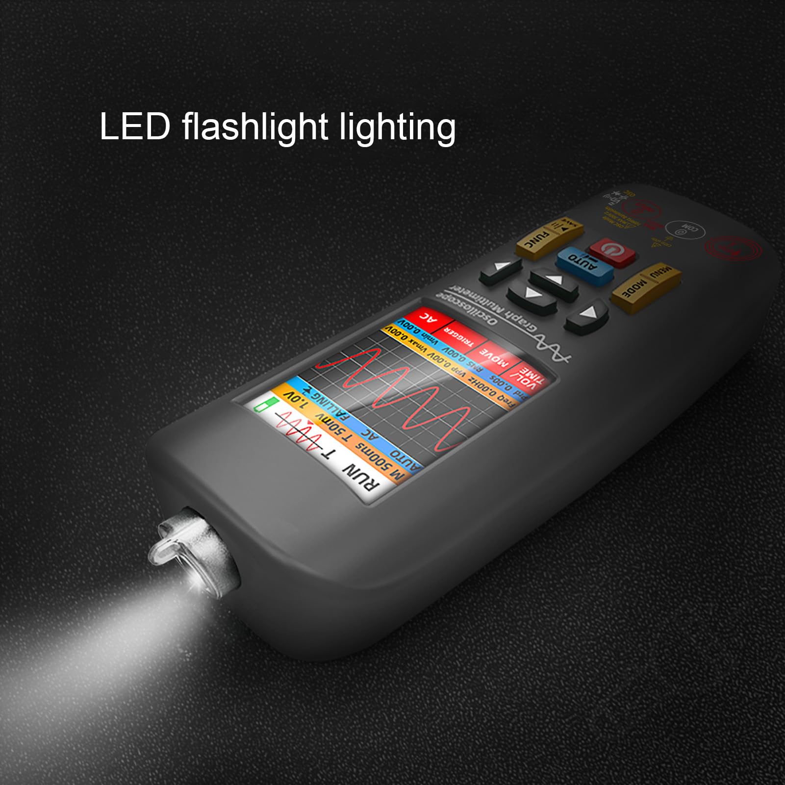 Handheld-Oszilloskop-Multimeter-Generator 6000 Zählungen Spannungs- und Stromtest Automatische Wellenformerfassungsfunktion für Kondensator-Widerstands-Diodentest