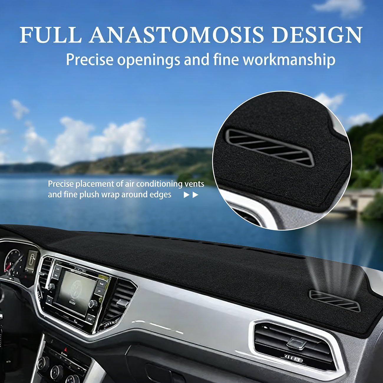 Couvre Tableau de Bord pour Nissan Qashqai 2016, antireflet Anti-poussière Tapis Tableau de Bord Couverture Tableau Tapis de Protection