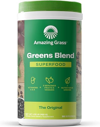 Miniatura 2 de Amazing Grass Greens Blend Superfood Super Greens Powder Smoothie Mix para Boost Energy & Nature Fuel Power Beets Powder