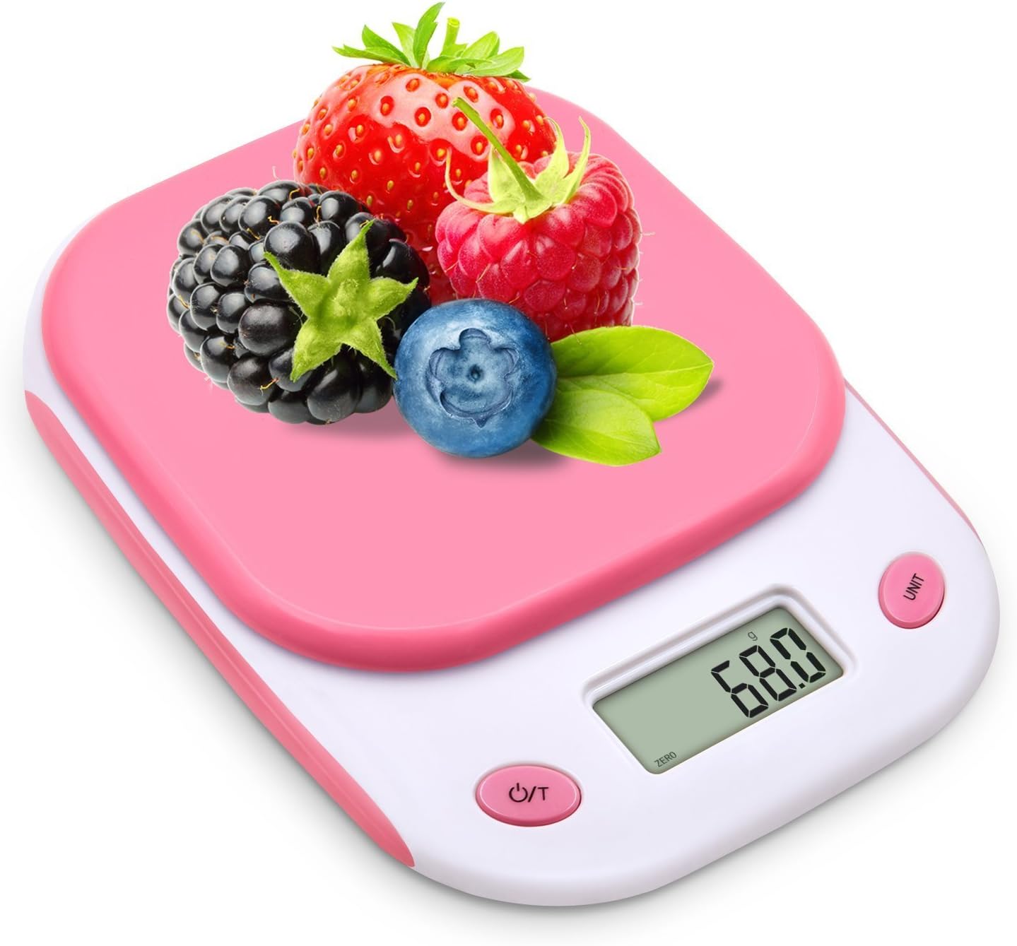 Digital Kitchen Scale, AIR SIX High-Precision Multifunctional Pocket Food Scale Food Mini Scale (2 AAA Batteries not Included) - Pink