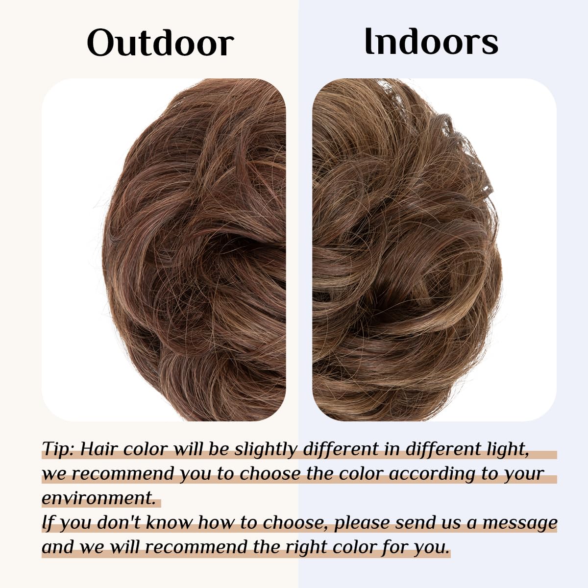 SARLA Messy Bun Hair Piece for Womens Synthetic Scrunchies Buns Extension Hairpieces Updo Pony Tail Chocolate Multi - Image 4