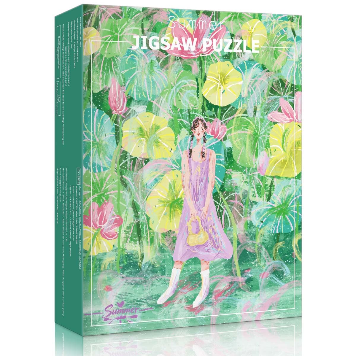 HUADADA 500 Piece Jigsaw Puzzle for Adults - Four Seasons Girls Art Puzzle, Matte Finish, No Letter Partition, for Puzzle Lovers-Summer — image 1