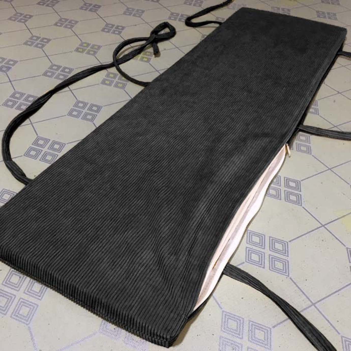 Coussin de rechange pour balancelle et banc extérieur antidérapant 140x40x5 cm noir