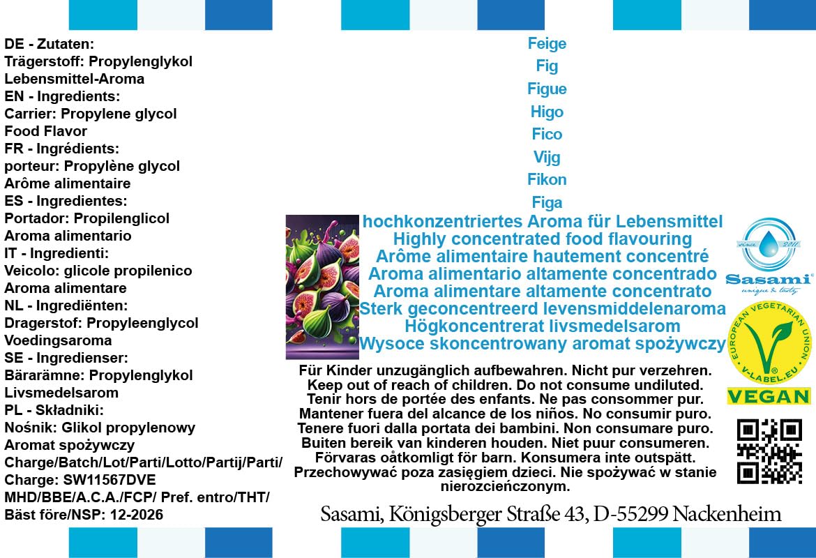 Higo aroma concentrado - Vegano - Sasami - 10ml