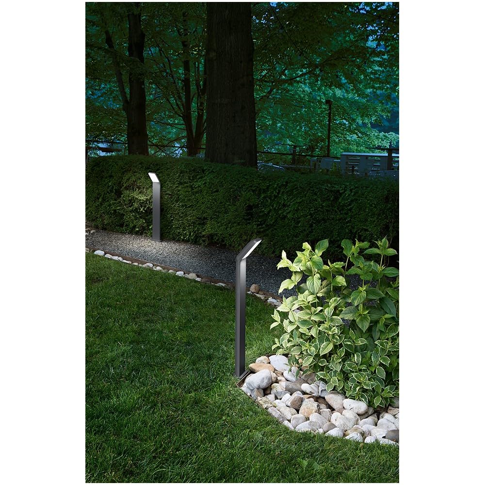 Zacisk świetlny Led 12W do ogrodu, Ip65, 1050 Lm, H. 60 Cm, 3000K, lakierowane aluminium, jasnoszary - Perenz