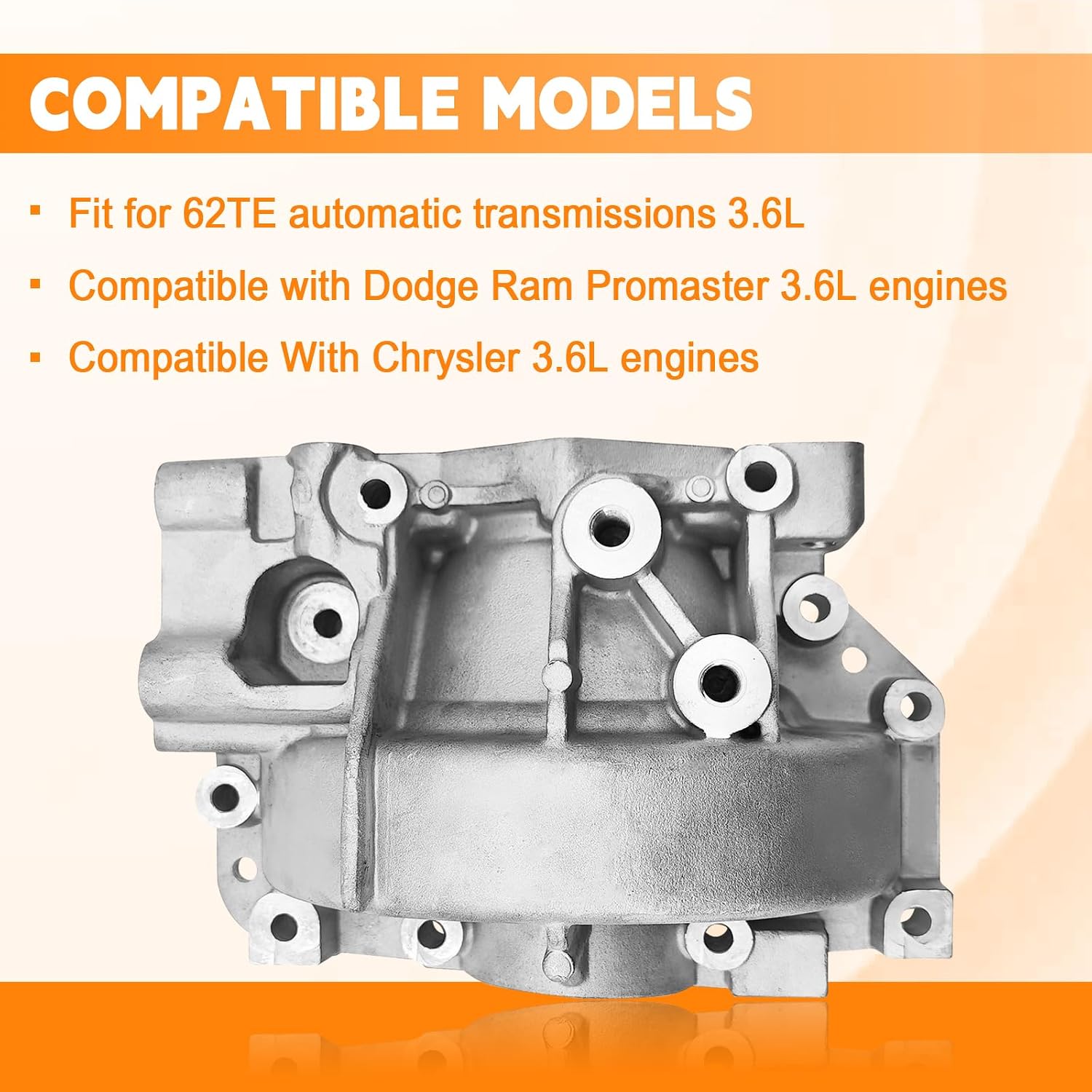 62TE Transmission Case Cover 04753192AA Compatible with Dodge for Chrysler and for ProMaster 62TE 3.6L