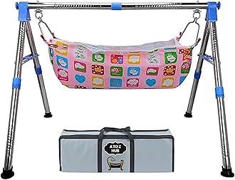 Boy's and Girl's Portable Folding ghodiyu, with Free Cotton Cloth. (Super Folding Nri (Blue))