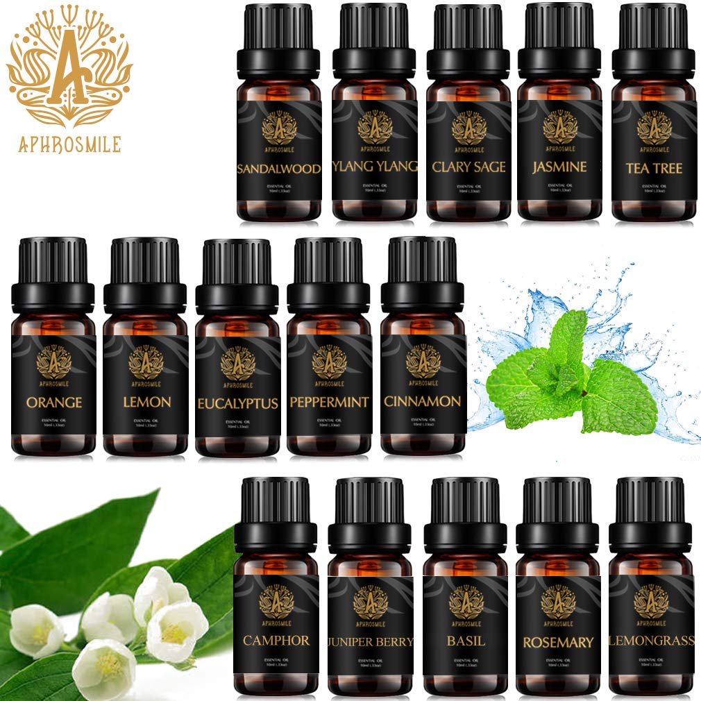 100% reine Ylang Ylang ätherische Öle Set für Diffusor,15x10ml Aromatherapie Sandelholz ätherisches Öl für Diffusor, Clary Salbei ätherisches Öl Set für Luftbefeuchter-JasminÖle...