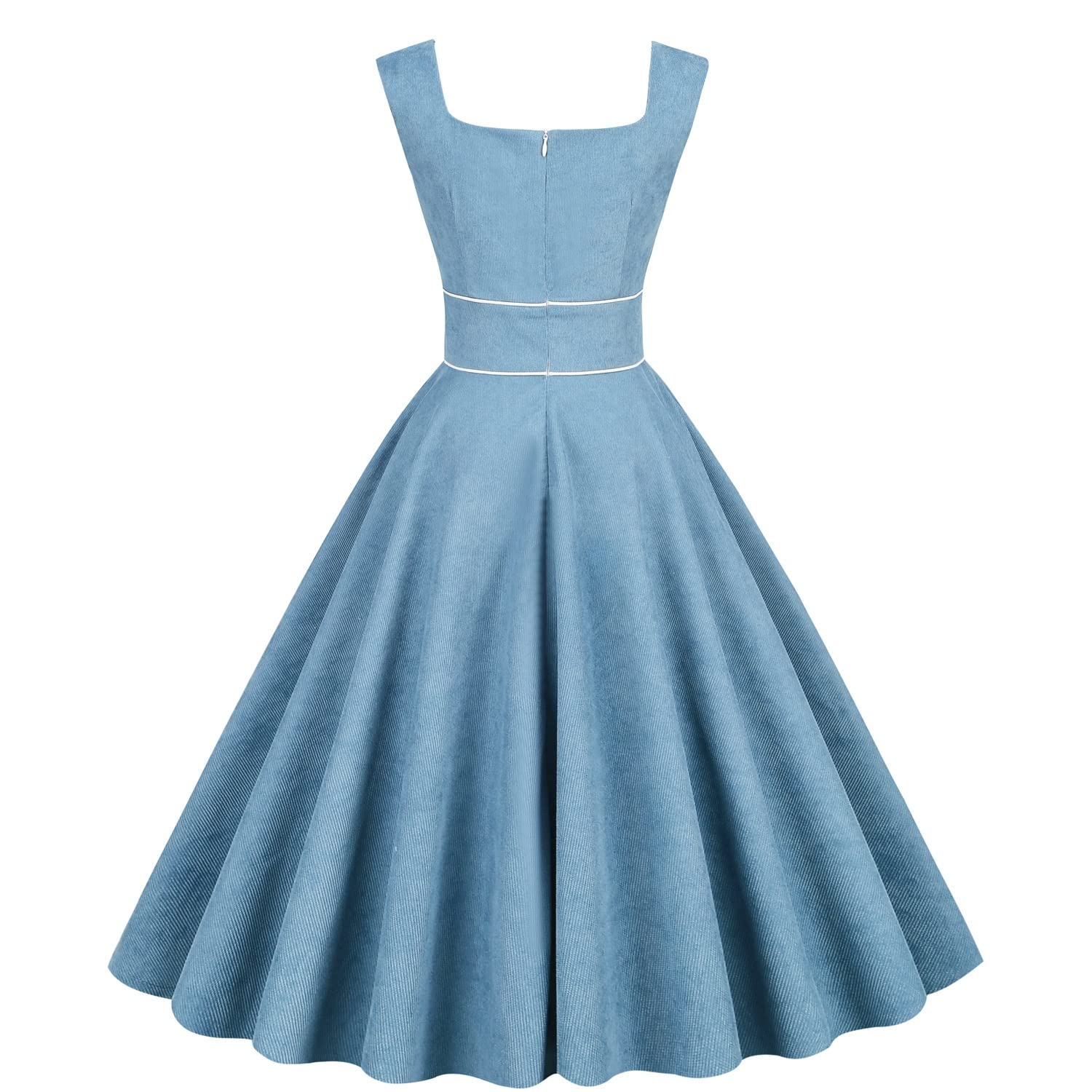 audrey hepburn blue dress Retro Vintage 1950s Rockabilly Skirt Swing Dress Flare Dress Polka dots Women's Halloween Masquerade Dailywear Bachelorette Party Adults Skirt main image 0