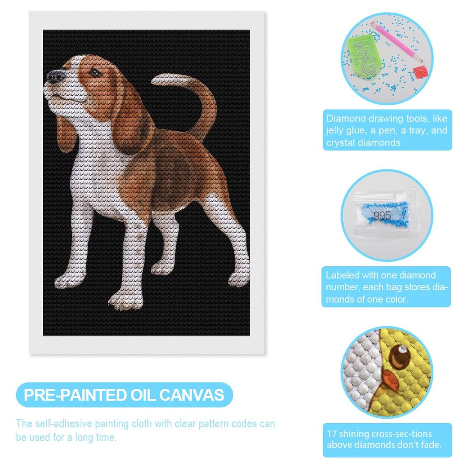 Amazon.co.jp: ダイヤモンドアート かわいい ビーグル犬